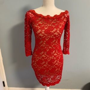 Red Lace Dress